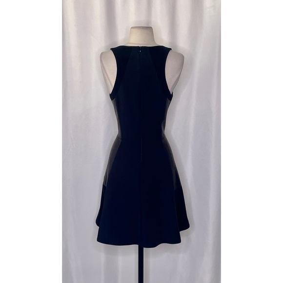 RAG & BONE Leather Montrose Fit N’ Flare Little Black Dress Panel Mini Size 6 - Picture 10 of 16